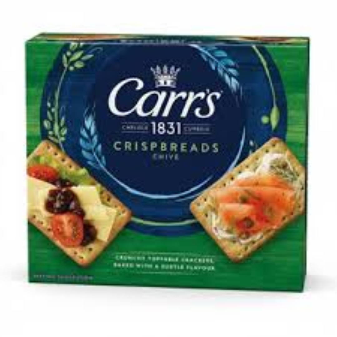 CARRS CRISPBREAD CHIVE 190G